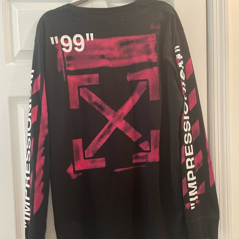 Men’s Off-White Long Sleeve T-Shirt Size XXL